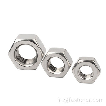 Noix d&#39;hexagone en acier inoxydable Din934 M4 M5 M6